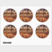Thanksgiving kaarsen ronde sticker (Vel)