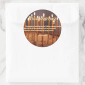 Thanksgiving kaarsen ronde sticker (Tas)