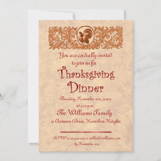 Thanksgiving Kaart (Voorkant)
