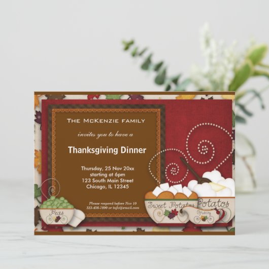 Thanksgiving Kaart (Staand voorkant)