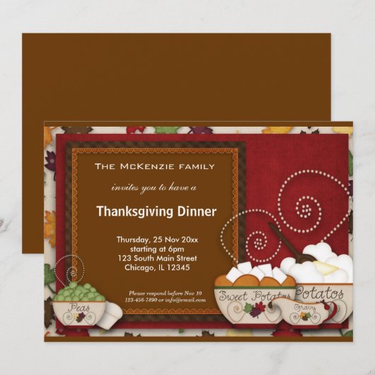 Thanksgiving Kaart (Voorkant / Achterkant)