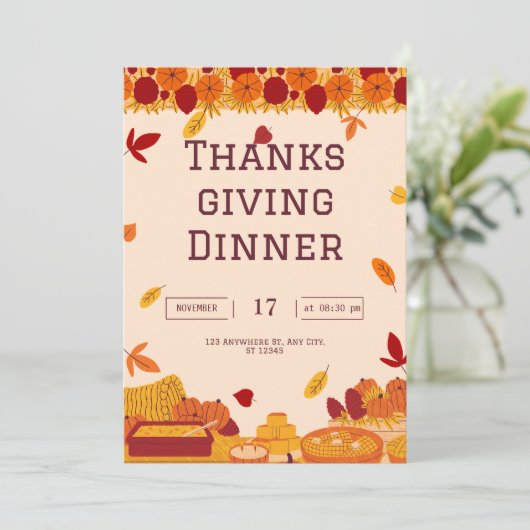 Thanksgiving Kaart (Staand voorkant)