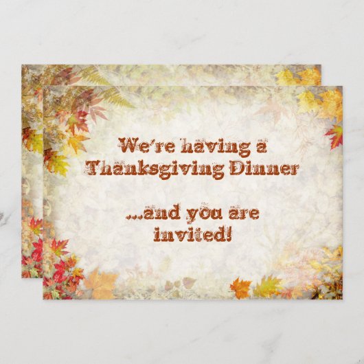 Thanksgiving Kaart (Voorkant / Achterkant)