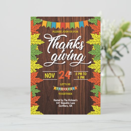 Thanksgiving Kaart (Staand voorkant)