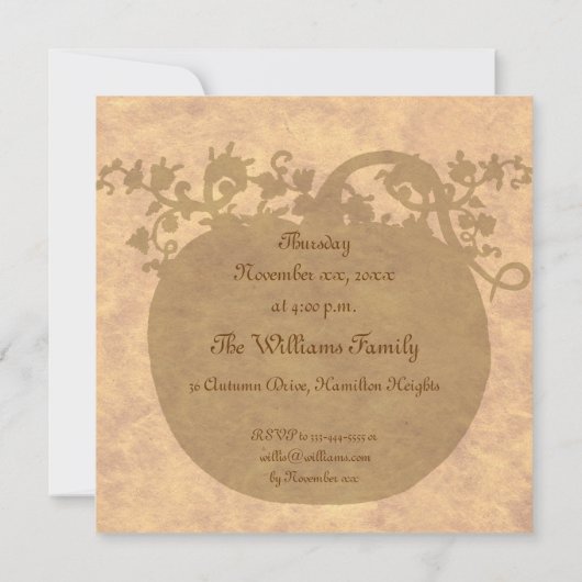 Thanksgiving Kaart (Achterkant)