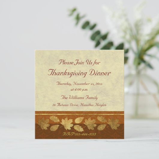 Thanksgiving Kaart (Staand voorkant)