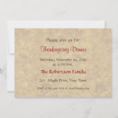 Thanksgiving Kaart (Achterkant)