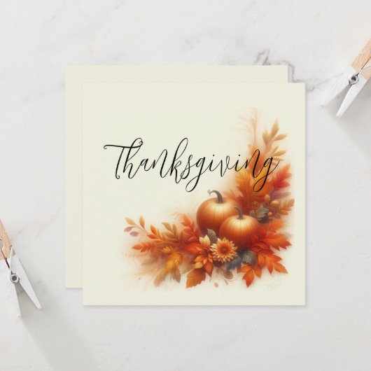 Thanksgiving Kaart (Voorkant / Achterkant in situ)