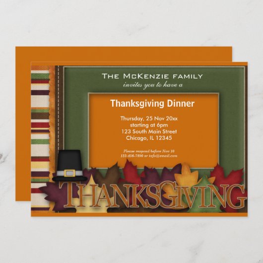 Thanksgiving Kaart (Voorkant / Achterkant)