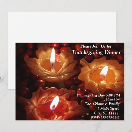 Thanksgiving Kaart (Voorkant / Achterkant)