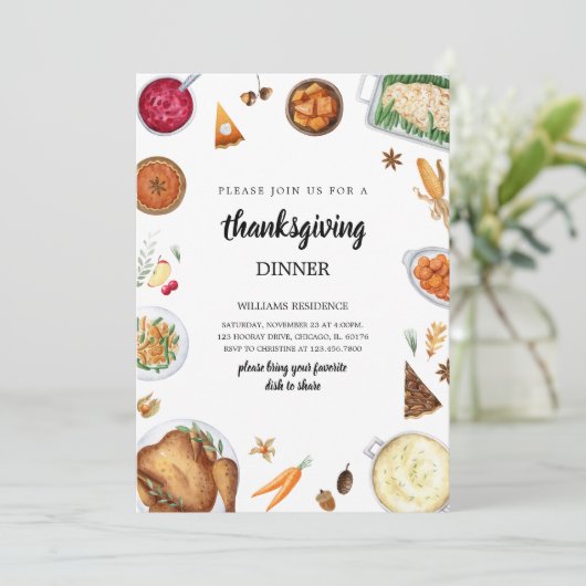 Thanksgiving Kaart (Staand voorkant)