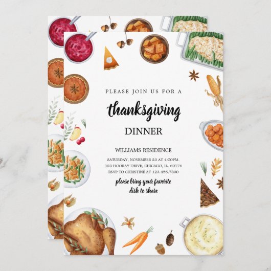 Thanksgiving Kaart (Voorkant / Achterkant)