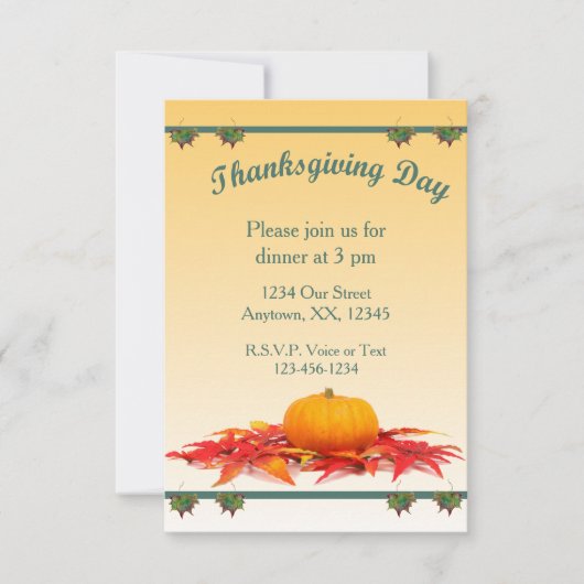 Thanksgiving Kaart (Voorkant)