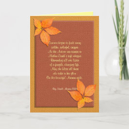 Thanksgiving kaart Autumn ivy met gedicht