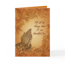 Thanksgiving Kaart Biddende handen
