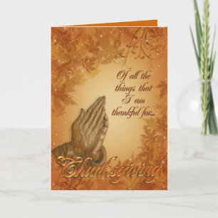 Thanksgiving Kaart Biddende handen
