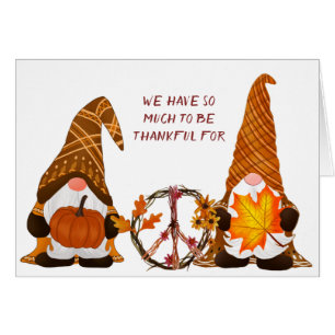 Thanksgiving Kaart dankbare vriendschap Gnomen