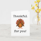 Thanksgiving Kaart, dankjewel voor U, Schattigee K Kaart (Gele Bloem)