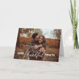 Thanksgiving kaart, Elegante Lettering Aangepast Bedankkaart