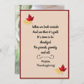 Thanksgiving-kaart Feestdagenkaart (Voorkant / Achterkant)