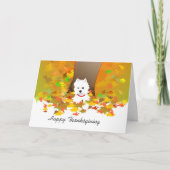 Thanksgiving Kaart - Happy Thanksgiving Westie (Voorkant)