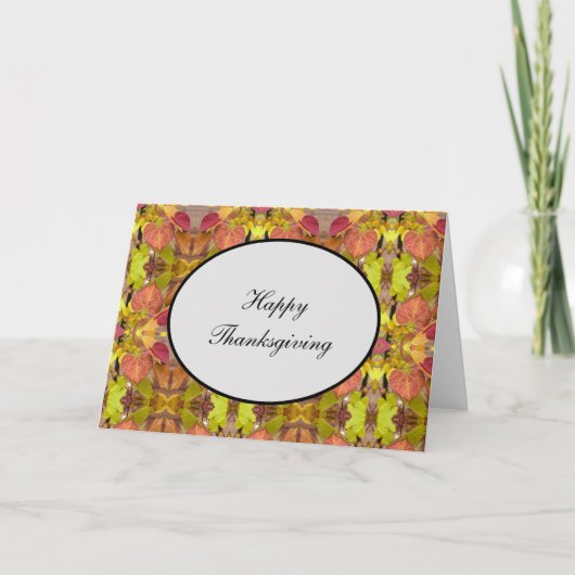 Thanksgiving Kaart herfst bladeren #1 (Voorkant)