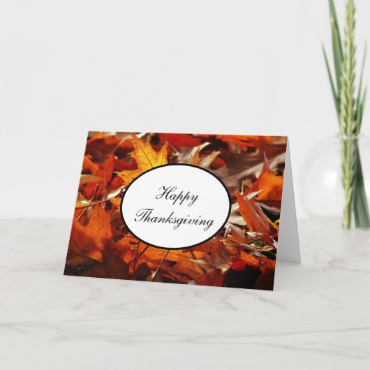 Thanksgiving Kaart herfst bladeren #2 (Voorkant)