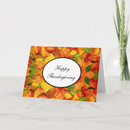 Thanksgiving kaart herfstbladeren #4