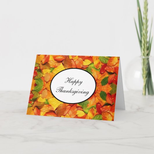 Thanksgiving kaart herfstbladeren #4 (Voorkant)