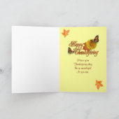 Thanksgiving kaart Herfstbladeren met gedicht (Binnen)