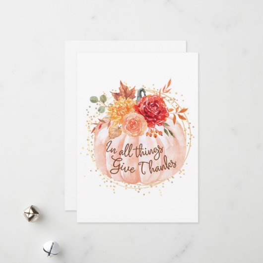 Thanksgiving Kaart - in alle dingen Bedankt geven (Voorkant / Achterkant in situ)