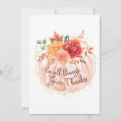 Thanksgiving Kaart - in alle dingen Bedankt geven (Voorkant)