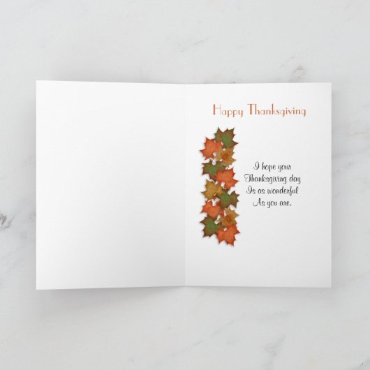 Thanksgiving kaart met mooi gedicht (Binnen)