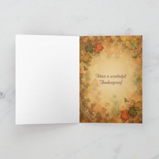 Thanksgiving Kaart met poëzie (Binnen)