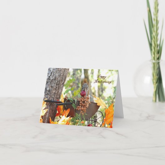 Thanksgiving kaart Mr. Bickles De Eekhoorn 5 x7" (Voorkant)