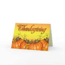 Thanksgiving kaart pompoenen illustratie