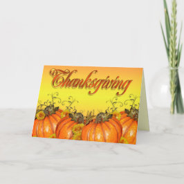 Thanksgiving kaart pompoenen illustratie