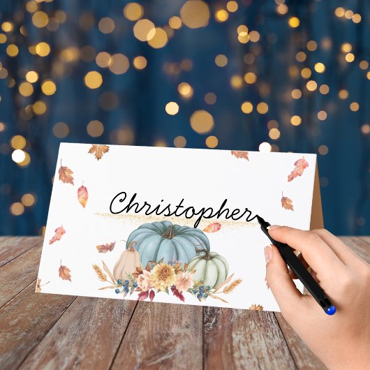 Thanksgiving-kaart voor gevouwen plaats plaatskaartje