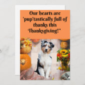 Thanksgiving Kaart voor Honden en Katten, (Voorkant / Achterkant)