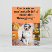 Thanksgiving Kaart voor Honden en Katten, (Staand voorkant)