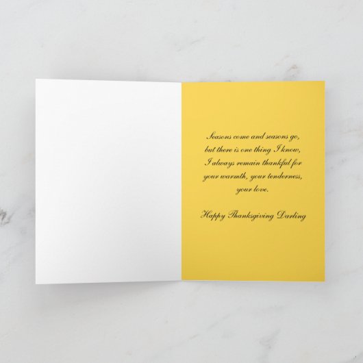 Thanksgiving Kaart voor man (Binnen)