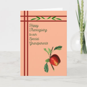 Thanksgiving Kaart voor speciale grootouders Apple