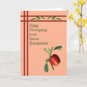 Thanksgiving Kaart voor speciale grootouders Apple (Gele Bloem)