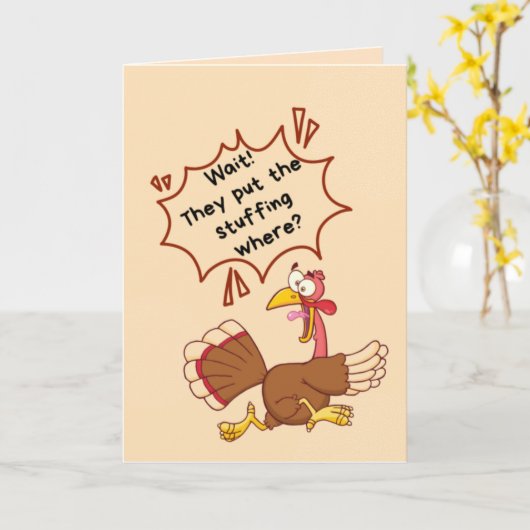 Thanksgiving Kaart - "Ze zetten het vullen waar?" (Gele Bloem)