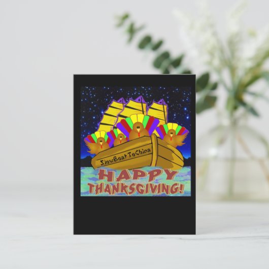 Thanksgiving kaarten feestdagenkaart (Staand voorkant)