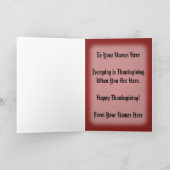 Thanksgiving Kaarten Gepersonaliseerde Kaarten van (Binnen)