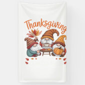 Thanksgiving Kabouter Herfst Luipaard Kalkoen Esse Spandoek (Verticaal)