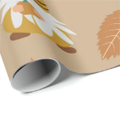 Thanksgiving-kabouters met herfstbladeren    cadeaupapier (Rol Hoek)