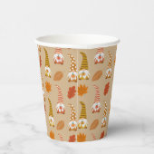 Thanksgiving kabouters met herfstbladeren papieren bekers (Rechts)