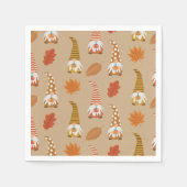 Thanksgiving-kabouters met herfstbladeren servet (Voorkant)